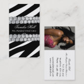 白黒DiamondZebraのページェントの名刺 名刺 (正面/裏面)