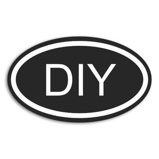白黒DIYヨーロッパスタイルオーバルステッカー 楕円形シール
