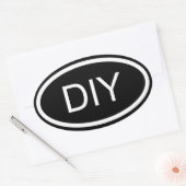 白黒DIYヨーロッパスタイルオーバルステッカー 楕円形シール (封筒)