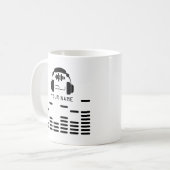 白黒DJはカバーのスタイルを作ります コーヒーマグカップ (正面左)