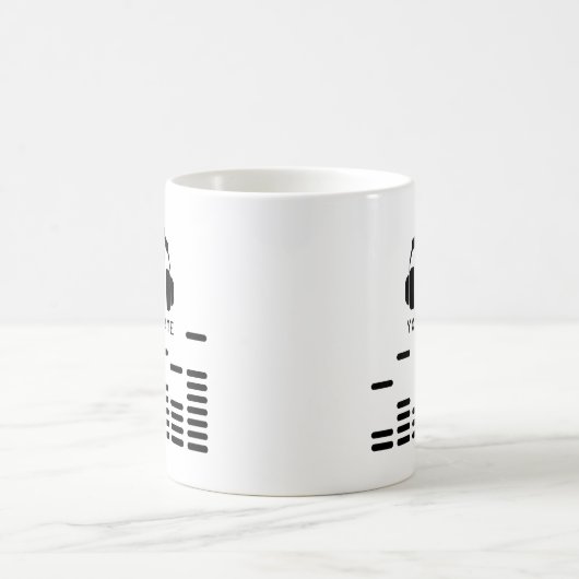 白黒DJはカバーのスタイルを作ります コーヒーマグカップ (中央)