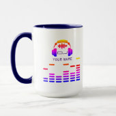 白黒DJはマイアミのカラフルのスタイルを作ります マグカップ (左)