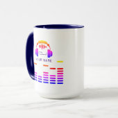 白黒DJはマイアミのカラフルのスタイルを作ります マグカップ (正面左)