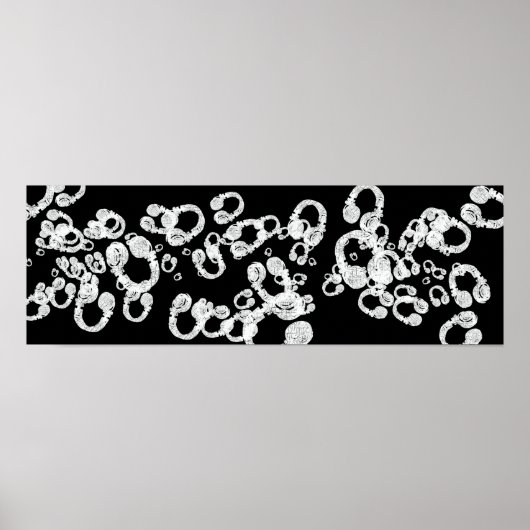 白黒DJヘッドフォン ポスター (正面)