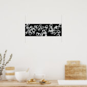 白黒DJヘッドフォン ポスター (キッチン)