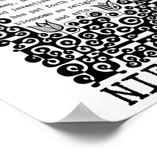 白黒ERROR引用文by Nietzsche ポスター (角)