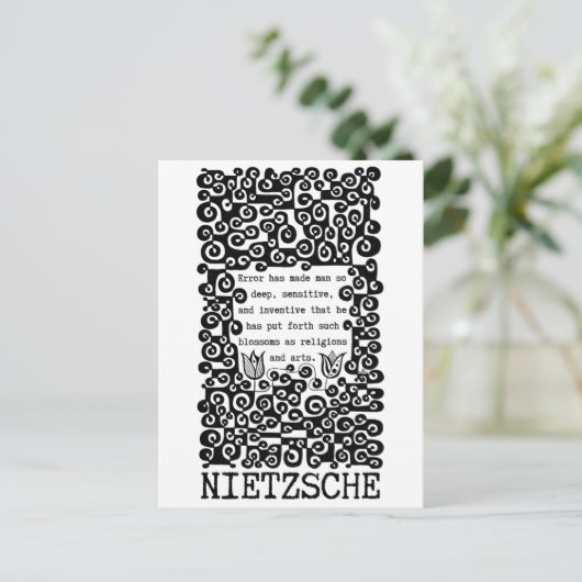 白黒ERROR引用文by Nietzsche ポストカード (スタンド正面)