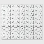 白黒FALALALALAクリスマスホリデー ラッピングペーパー (フラット)