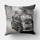 白黒FIAT 500車 クッション (裏面)