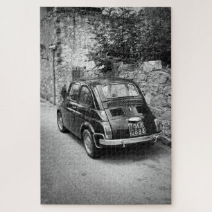 白黒FIAT 500車 ジグソーパズル
