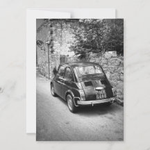 白黒FIAT 500車
