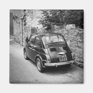 白黒FIAT 500車 マグネット