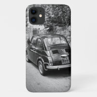 白黒FIAT 500車
