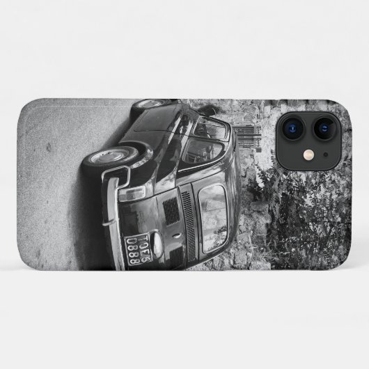 白黒FIAT 500車 Case-Mate iPhoneケース (裏面(横))