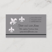 白黒Fleur de Lys 名刺 (裏面)