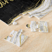 白黒Geode Be Our Flower Girl提案 ジグソーパズル (側面)