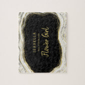 白黒Geode Be Our Flower Girl提案 ジグソーパズル (縦)