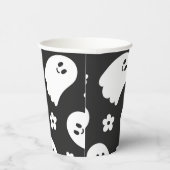 白黒Groovy幽霊と花紙カップ 紙コップ (右)