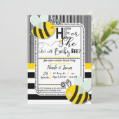 白黒He or She BEEジェンダーがシャワーを明かす 招待状 (スタンド正面)