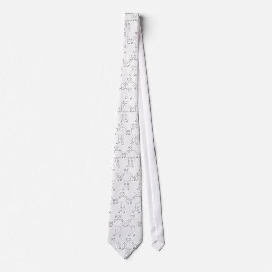 白黒Hentlyロボットタイ ネクタイ (正面)