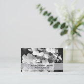 白黒Hydrangeaフローラ名刺 名刺 (スタンド正面)