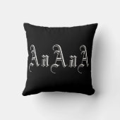 白黒Iにモノグラムを多重する クッション (裏面)