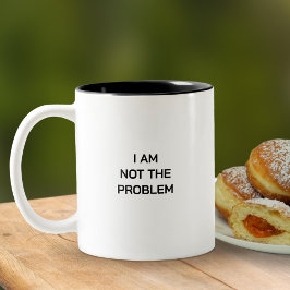 白黒Iは問題タイポグラフィ ツートーンマグカップ