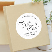 白黒I Doクルーの結婚式パーティーの好意 ラウンドシール