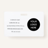 白黒IDカード会社の従業員バッジモダン バッジ (裏面)