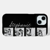 白黒Instagramフォトコラージュ Case-Mate iPhoneケース (裏面 (横))