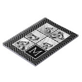 白黒Instagram 5フォトコラージモノグラム ノートブック (左側)