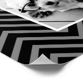 白黒Instagram 5フォトコラージモノグラム ポスター (角)