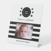 白黒I's lucky Grandad photos 台座サイン (正面)