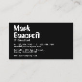 白黒ITテクノロジコンサルタントビジネス 名刺 (正面)