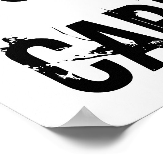 白黒Keep Calm and Carry Onアートポスター ポスター (角)