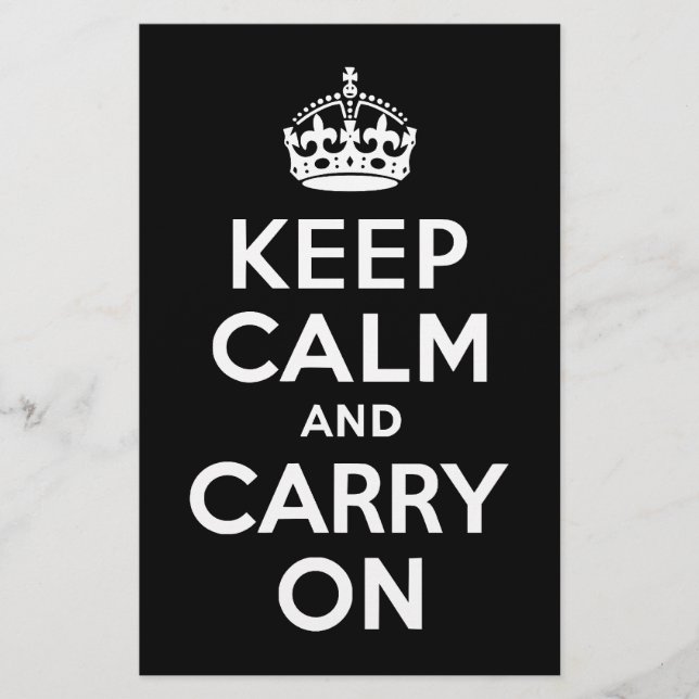 白黒Keep Calm and Carry On (正面)