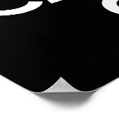 白黒Keep Calm and Carry On ポスター (角)