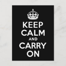 白黒Keep Calm and Carry On