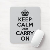 白黒Keep Calm and Carry On マウスパッド (マウス)