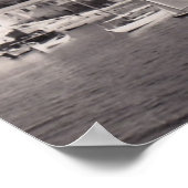 白黒KYRENIA HARBOR 1950ビューポスター ポスター (角)