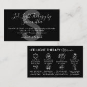 白黒LEDライトセラピーアフターケア 名刺 (正面/裏面)