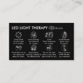 白黒LEDライトセラピーアフターケア 名刺 (裏面)