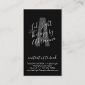 白黒LEDライトセラピースキンアフターケア 名刺 (正面)