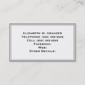 白黒LGシェブロンレッドネームモノグラム 名刺 (裏面)