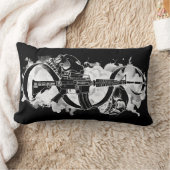 白黒M4およびスカル ランバークッション (ブランケット)