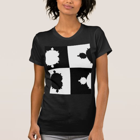 白黒Mandelbrot Tシャツ (正面)
