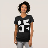 白黒Mandelbrot Tシャツ (正面フル)