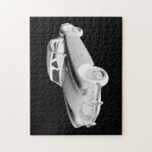 白黒MGの変換可能なスポーツ・カー ジグソーパズル (縦)