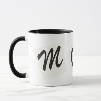 白黒MOMマガジン文字 マグカップ