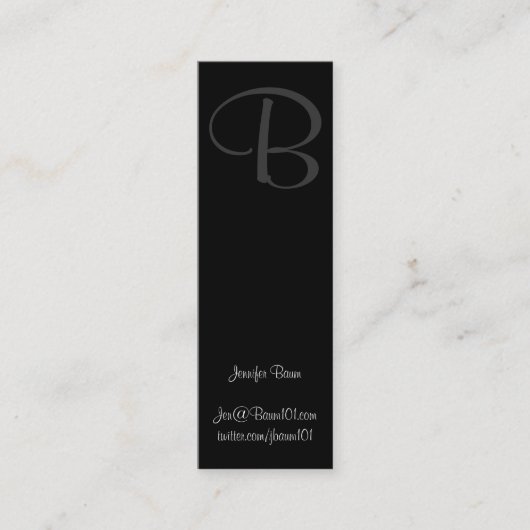 白黒Murray Hill スキニー名刺 (正面)